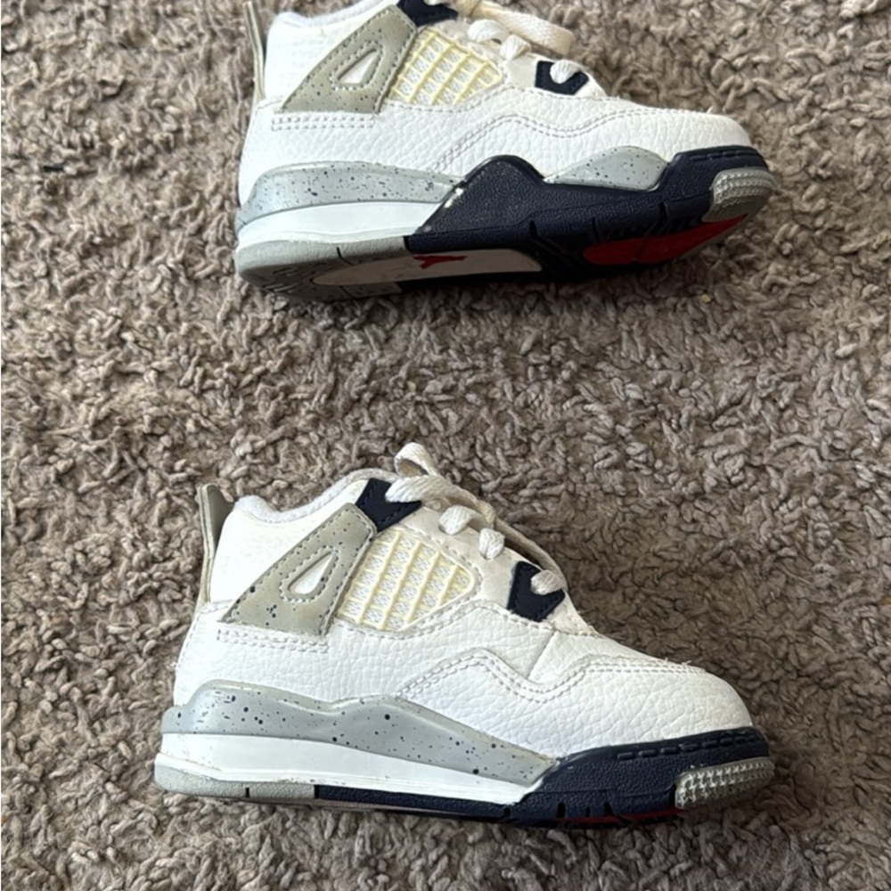 Kids White and Gray Sneakers